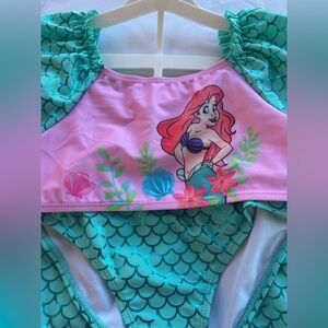 Disney Princess Swimsuit with Pink and Teal Scales little mermaid